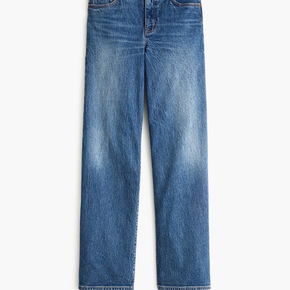 J.Crew Factory wide led cropped jeans in medium blue wash, size Tall 26